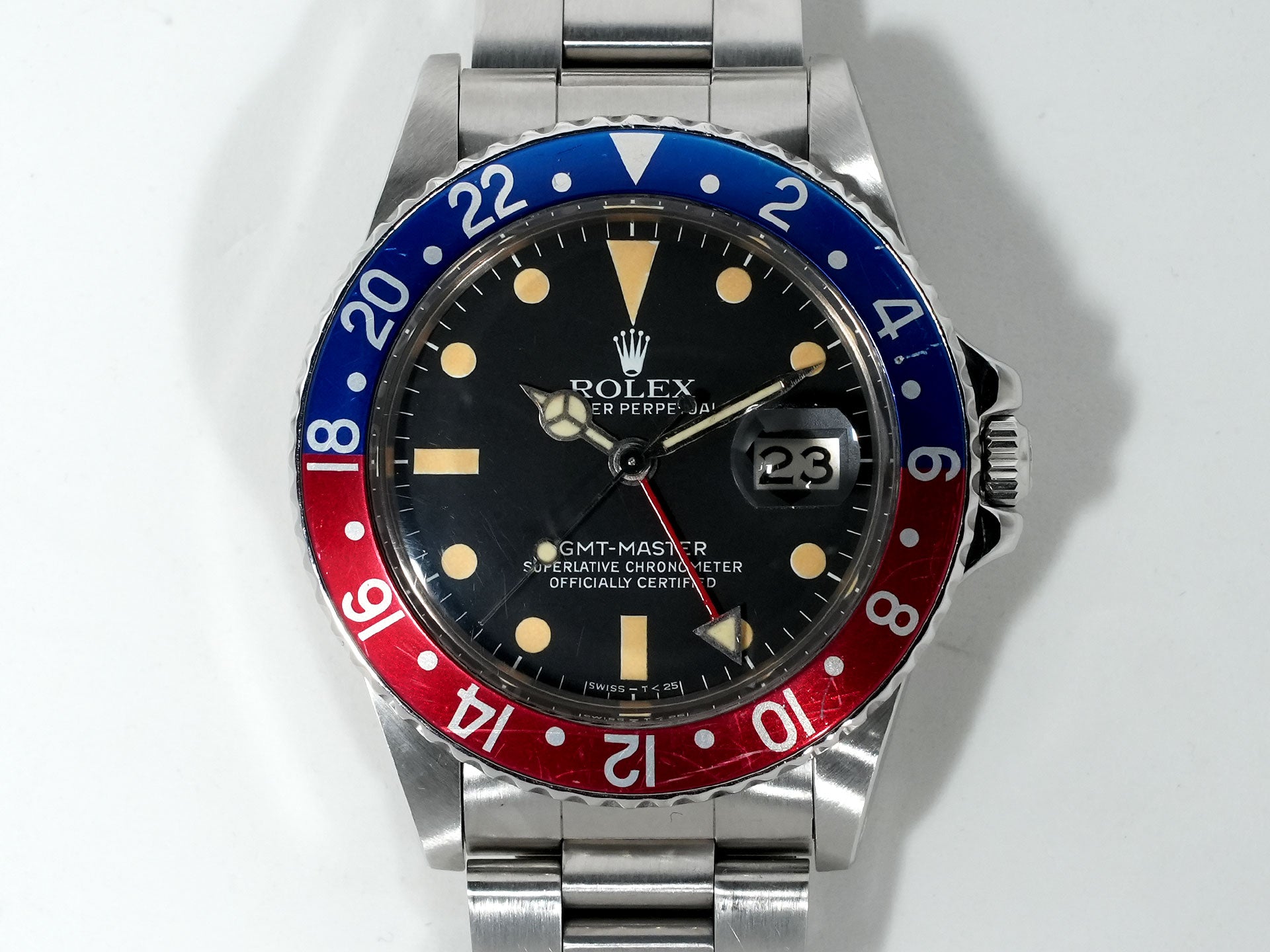 ロレックス GMTマスター Ref.16750 ステンレススチール ブラック文字盤 オイスターブレスレット 中古 vcvpo68r