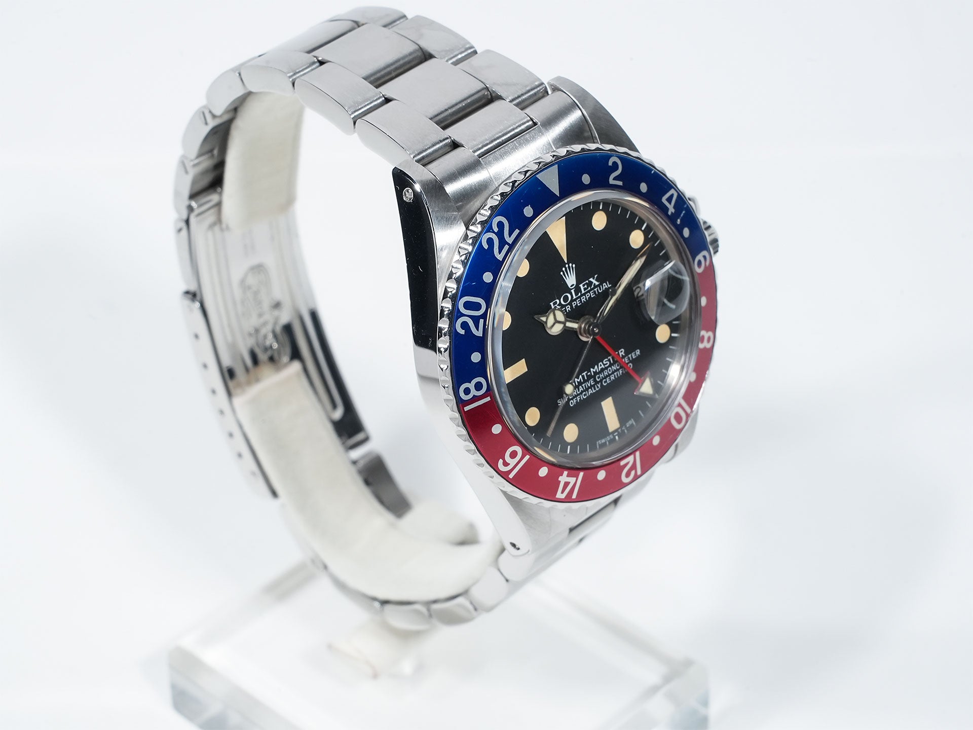 ロレックス GMTマスター Ref.16750 ステンレススチール ブラック文字盤 オイスターブレスレット 中古 vcvpo68r