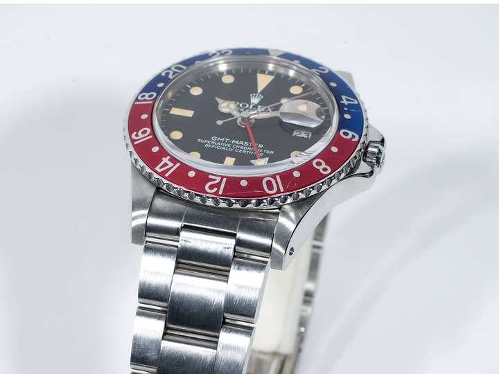 ロレックス GMTマスター Ref.16750 ステンレススチール ブラック文字盤 オイスターブレスレット 中古 vcvpo68r