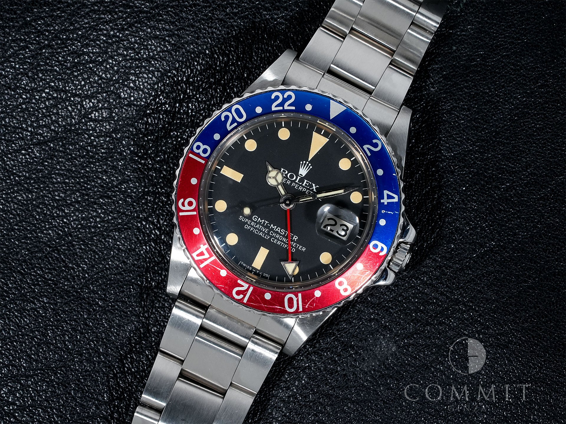 ロレックス GMTマスター Ref.16750 ステンレススチール ブラック文字盤 オイスターブレスレット 中古 vcvpo68r
