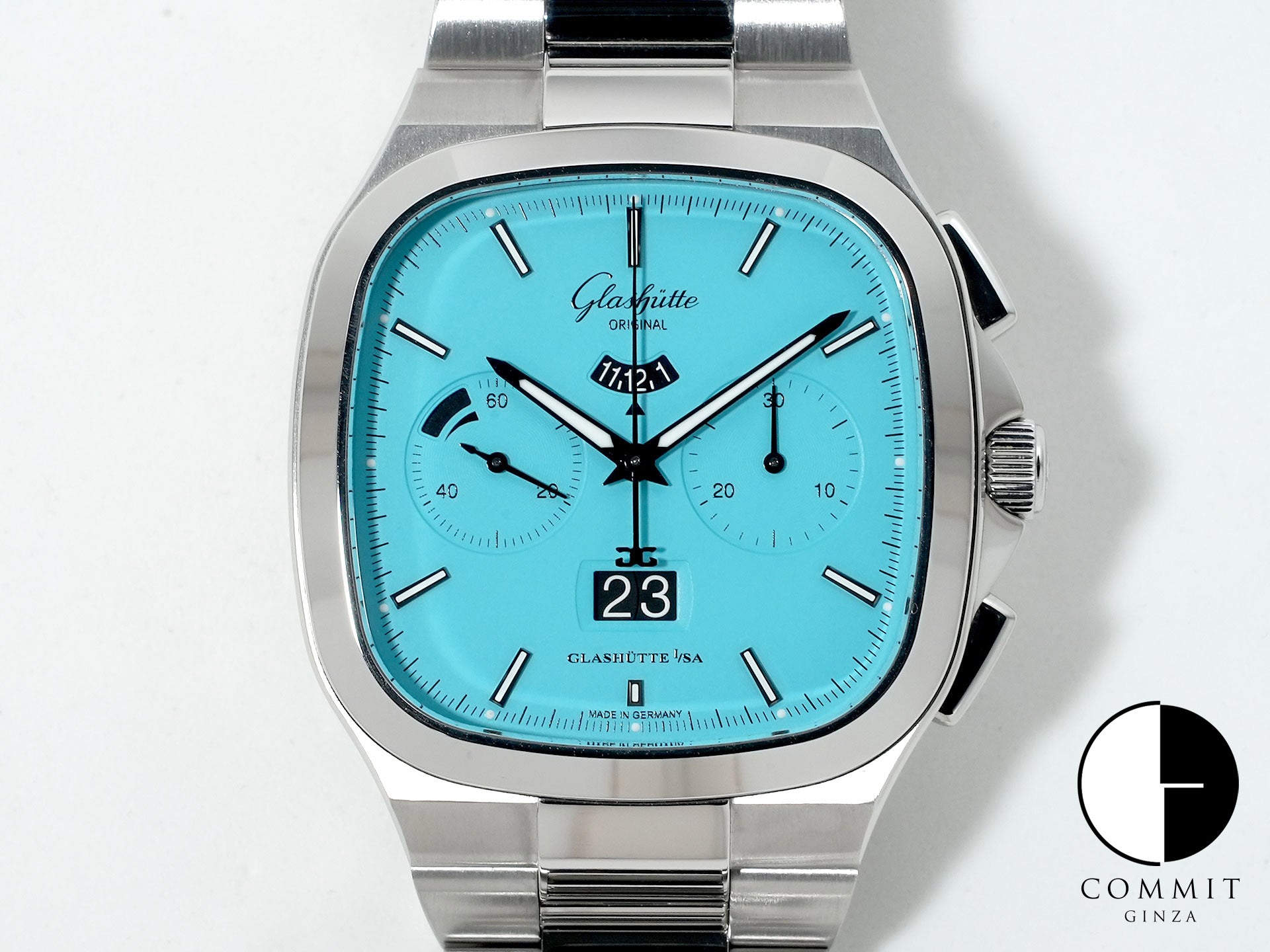 グラスヒュッテオリジナル セブンティーズ・クロノグラフ・パノラマデイト リミテッド・エディション Ref.1-37-02-10-02-63 ステンレススチール ディスコブルー文字盤 美品 rirppcki