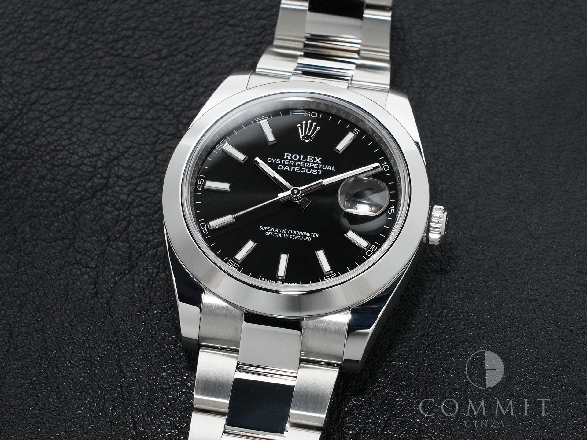 ロレックス デイトジャスト41 Ref.126300 ステンレススチール ブラック文字盤 オイスターブレスレット 美品 rz68jjt3