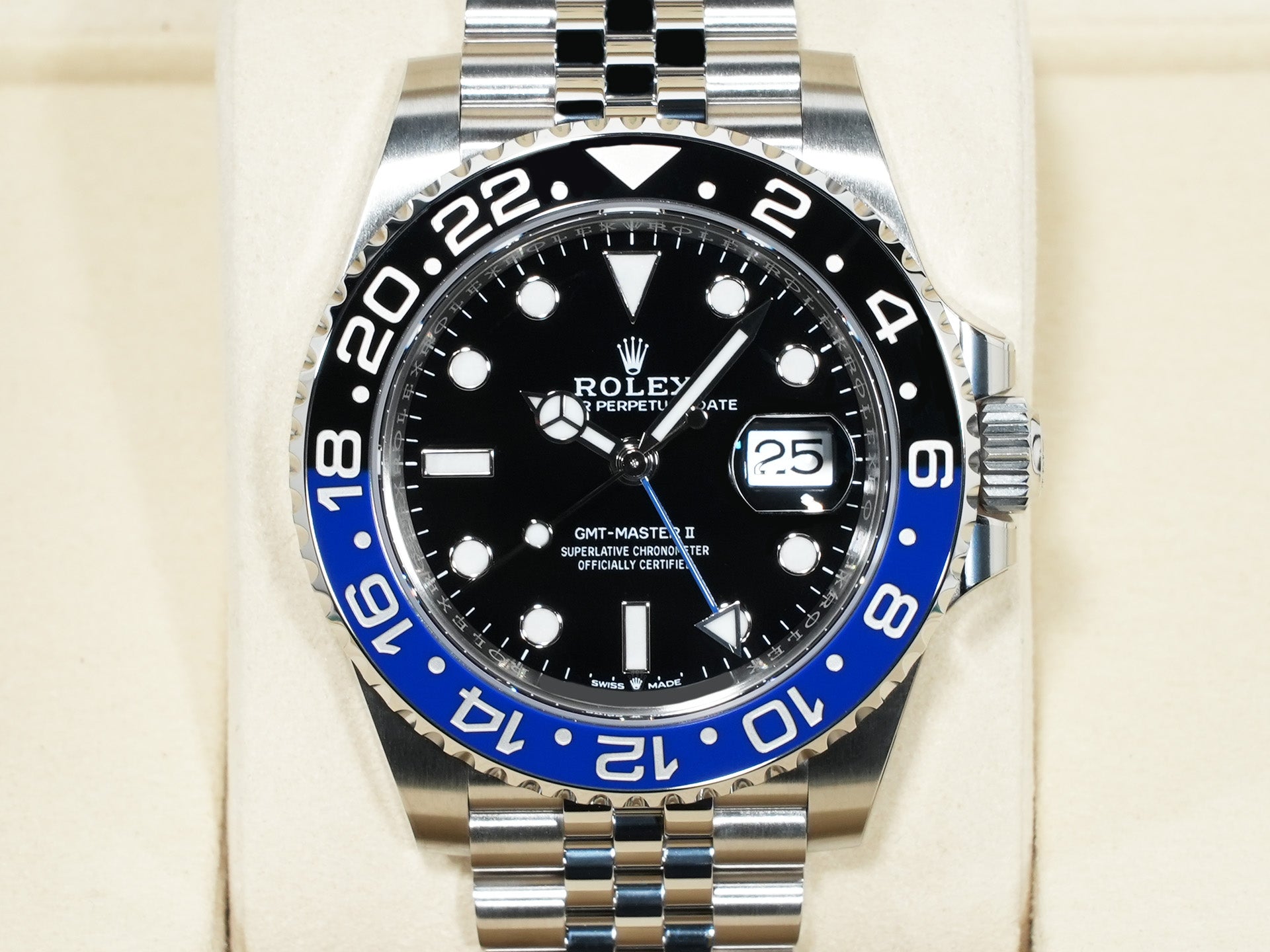 ロレックス GMTマスターII Ref.126710BLNR ステンレススチール ブラック文字盤 ジュビリーブレスレット 未使用 kfc4by4g