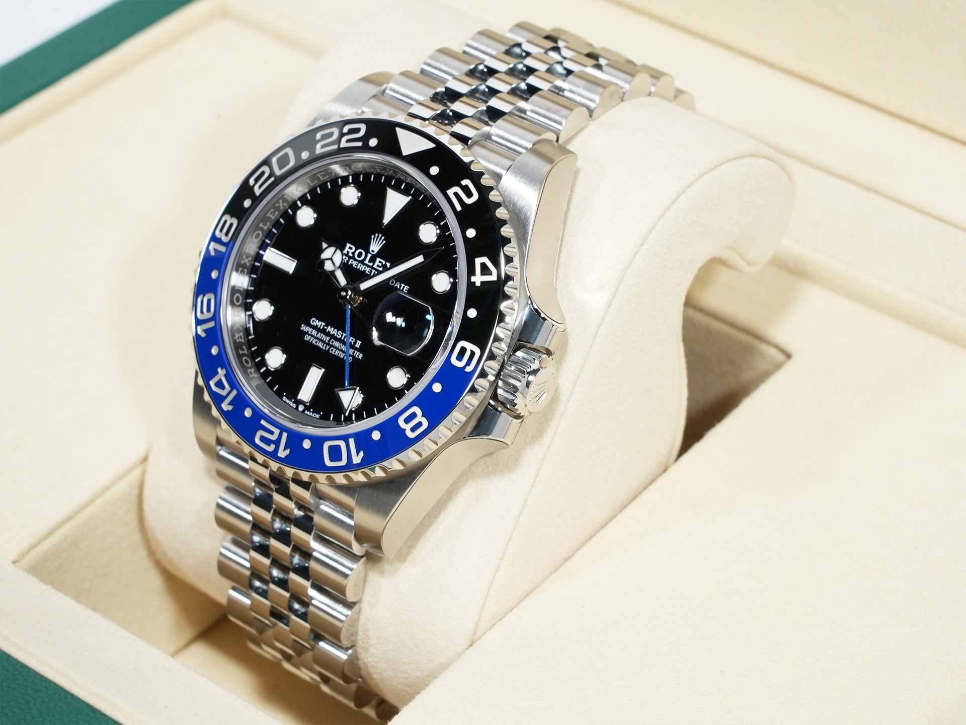 ロレックス GMTマスターII Ref.126710BLNR ステンレススチール ブラック文字盤 ジュビリーブレスレット 未使用 kfc4by4g