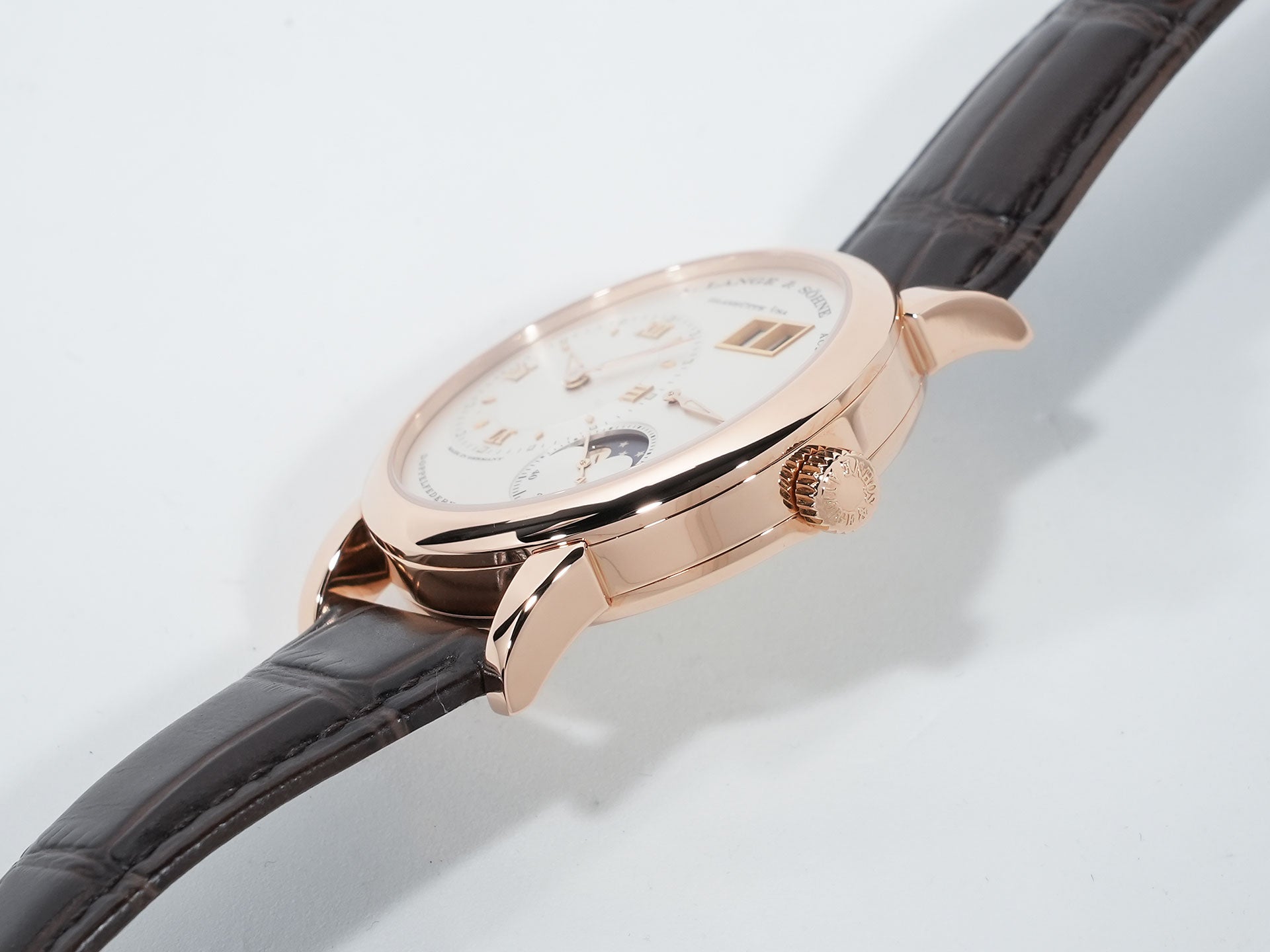 A. Lange & Söhne Lange 1 Moon Phase Ref. 109.032 Pink Gold Silver Dial Excellent Condition wycujm2a