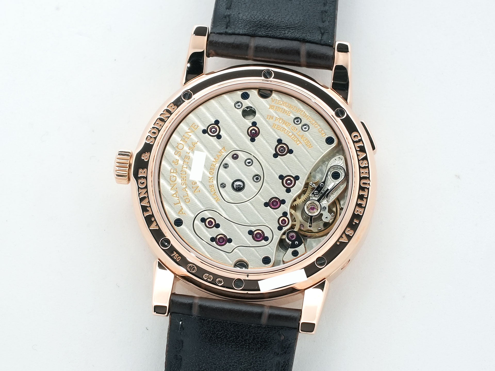 A. Lange & Söhne Lange 1 Moon Phase Ref. 109.032 Pink Gold Silver Dial Excellent Condition wycujm2a