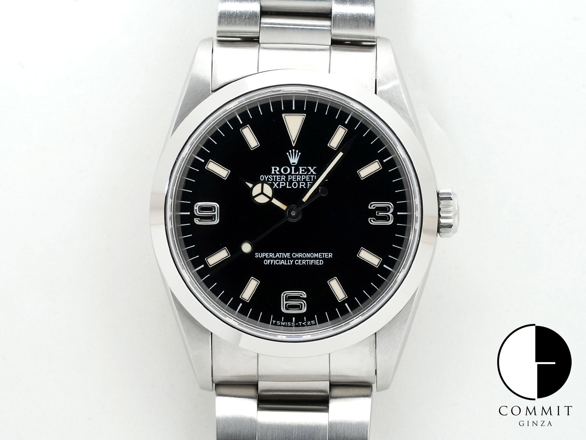 ロレックス エクスプローラーI Ref.14270 ステンレススチール ブラック文字盤 オイスターブレスレット 中古 eve2kkcp