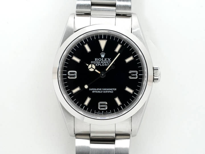 ロレックス エクスプローラーI Ref.14270 ステンレススチール ブラック文字盤 オイスターブレスレット 中古 eve2kkcp