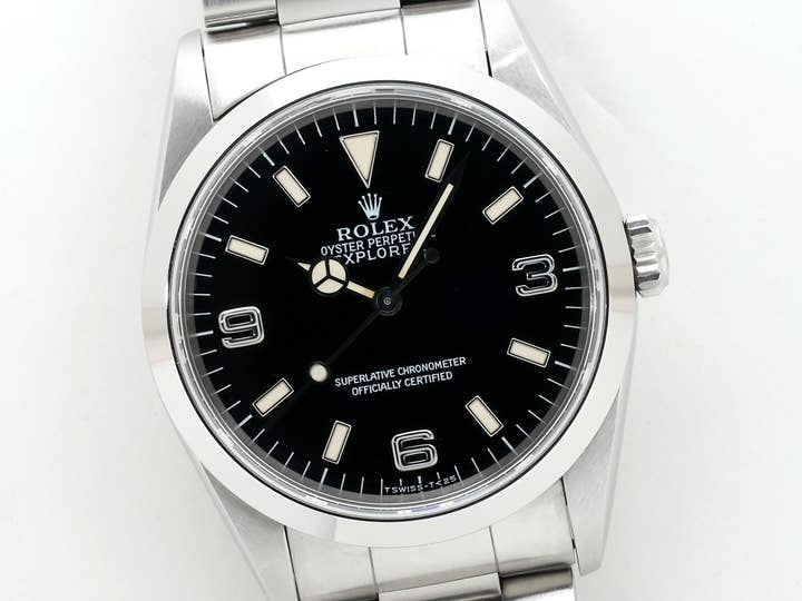ロレックス エクスプローラーI Ref.14270 ステンレススチール ブラック文字盤 オイスターブレスレット 中古 eve2kkcp