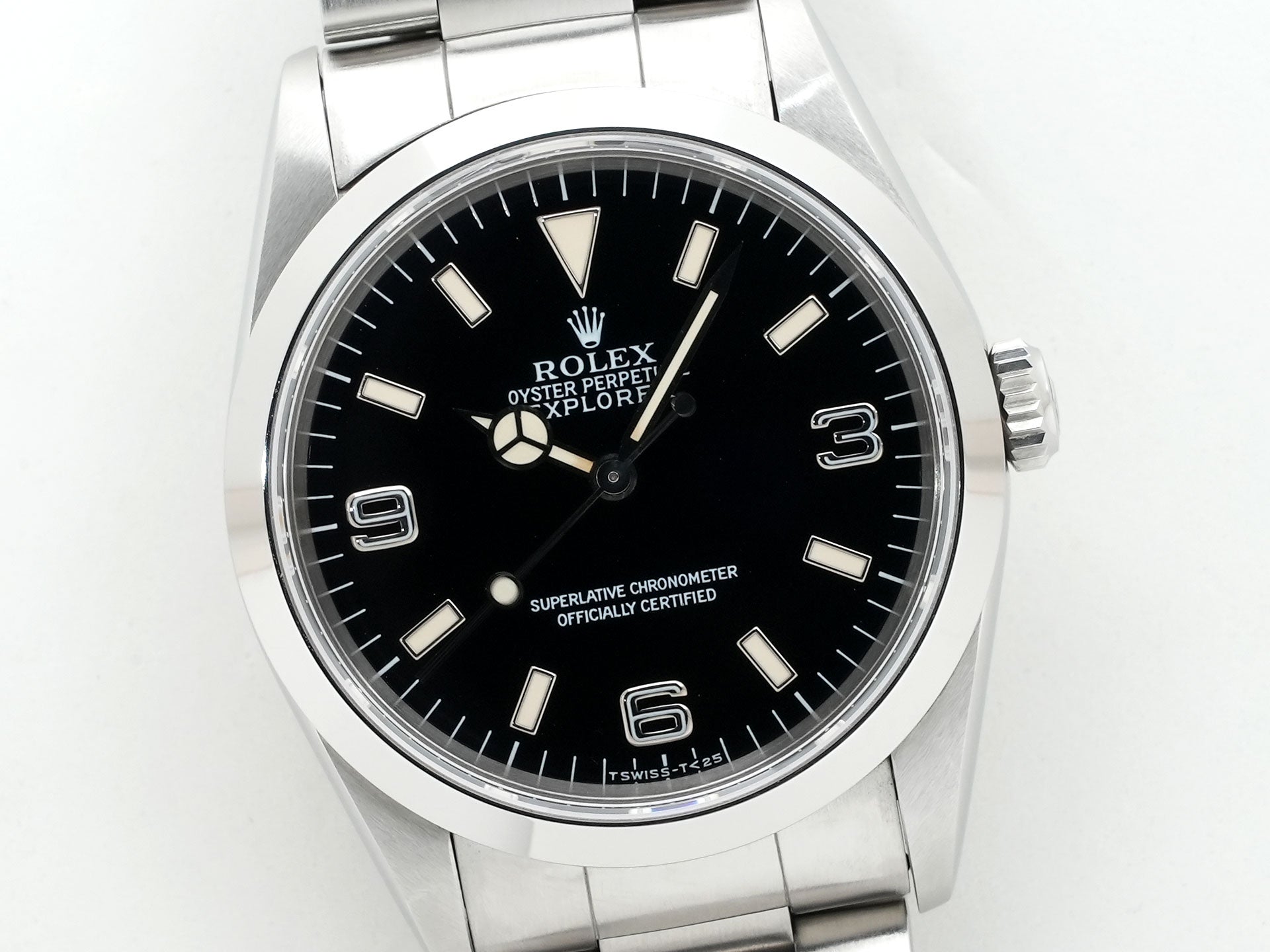 ロレックス エクスプローラーI Ref.14270 ステンレススチール ブラック文字盤 オイスターブレスレット 中古 eve2kkcp