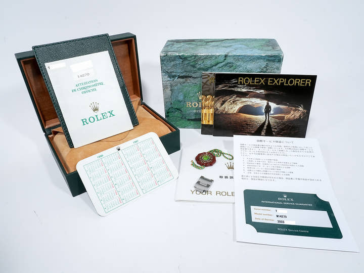 ロレックス エクスプローラーI Ref.14270 ステンレススチール ブラック文字盤 オイスターブレスレット 中古 eve2kkcp