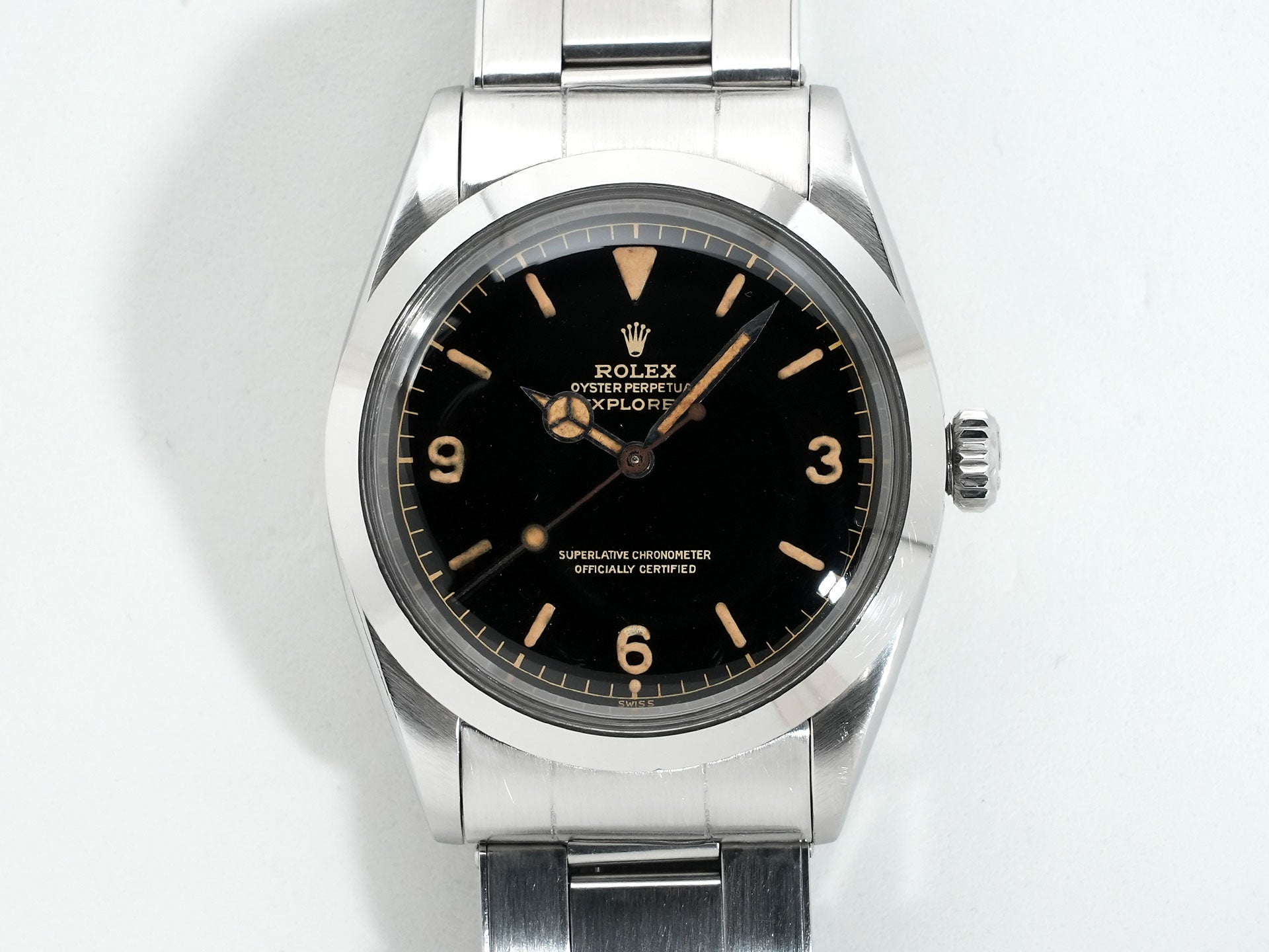 ロレックス エクスプローラーI Ref.1016 ステンレススチール ブラック文字盤 中古 2nqbux7w