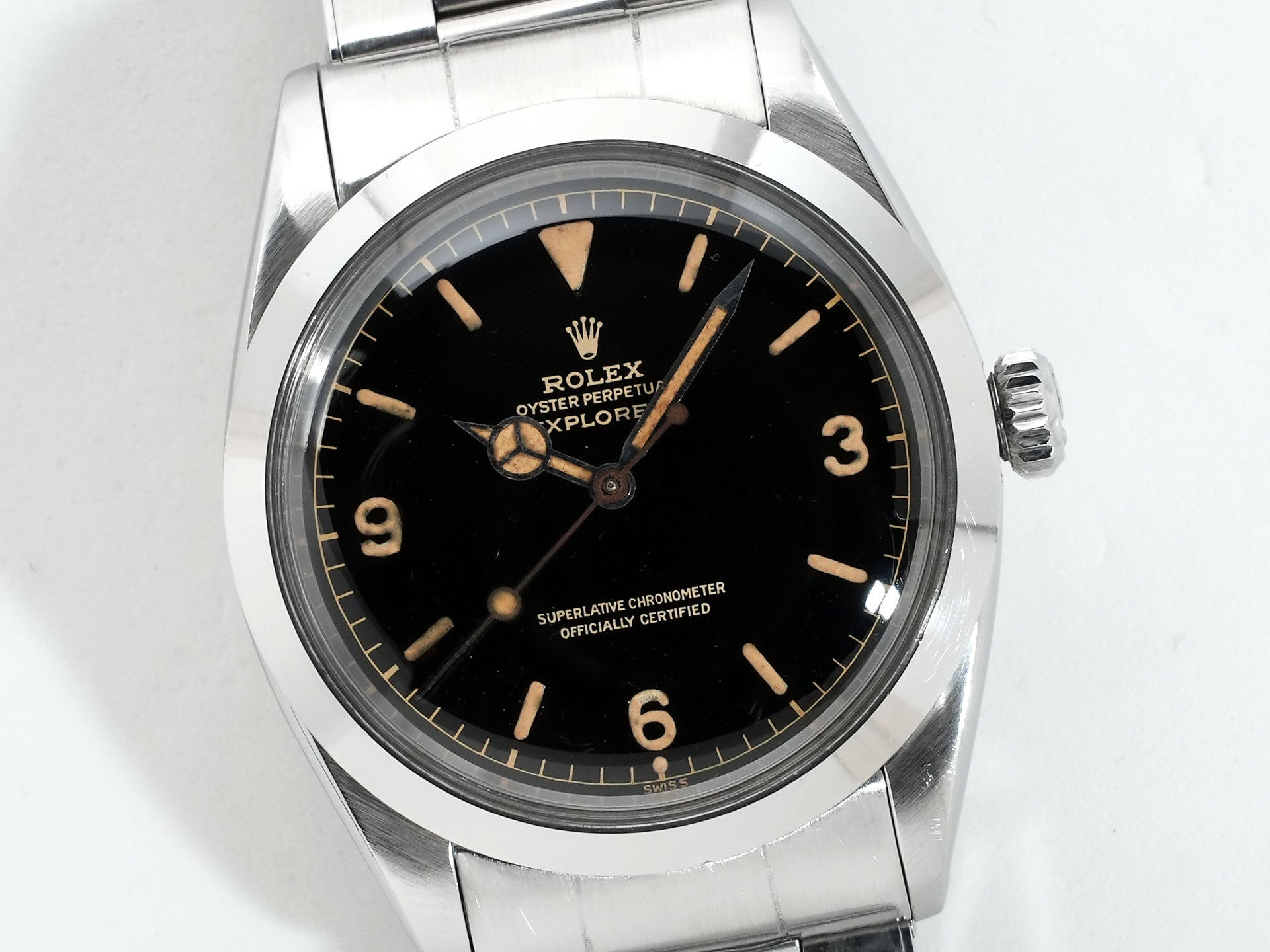 ロレックス エクスプローラーI Ref.1016 ステンレススチール ブラック文字盤 中古 2nqbux7w