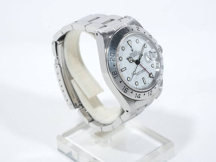 ロレックス エクスプローラーII Ref.16570 ステンレススチール ホワイト文字盤 オイスターブレスレット 中古 csedurq6