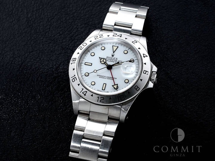 ロレックス エクスプローラーII Ref.16570 ステンレススチール ホワイト文字盤 オイスターブレスレット 中古 csedurq6