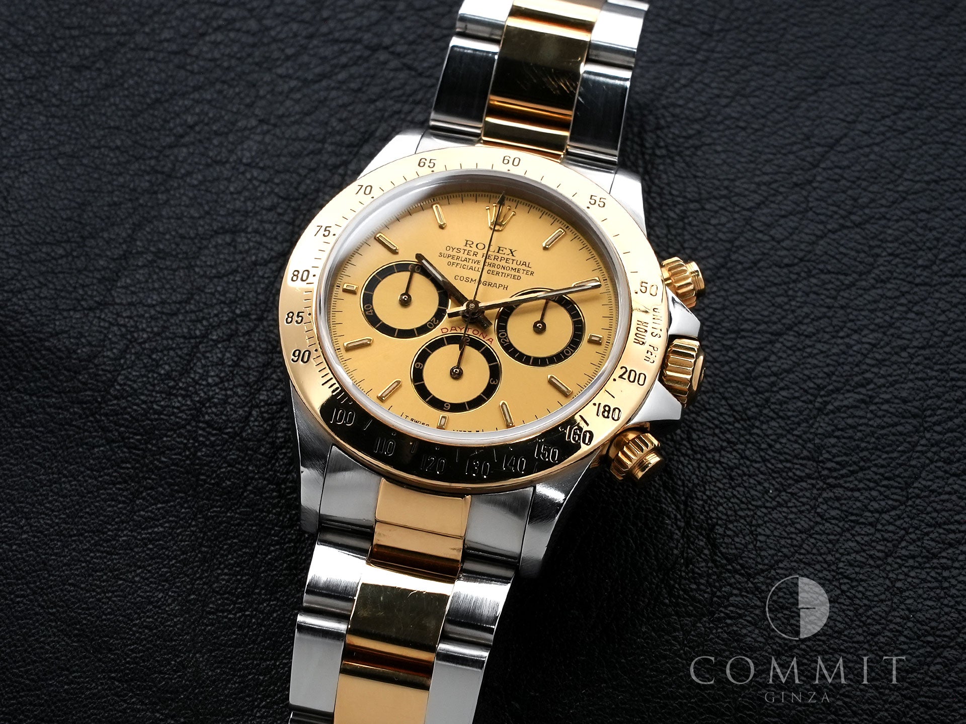 ロレックス デイトナ エルプリメロ Ref.16523 ステンレススチール/イエローゴールド シャンパン文字盤 中古 bg4pssat