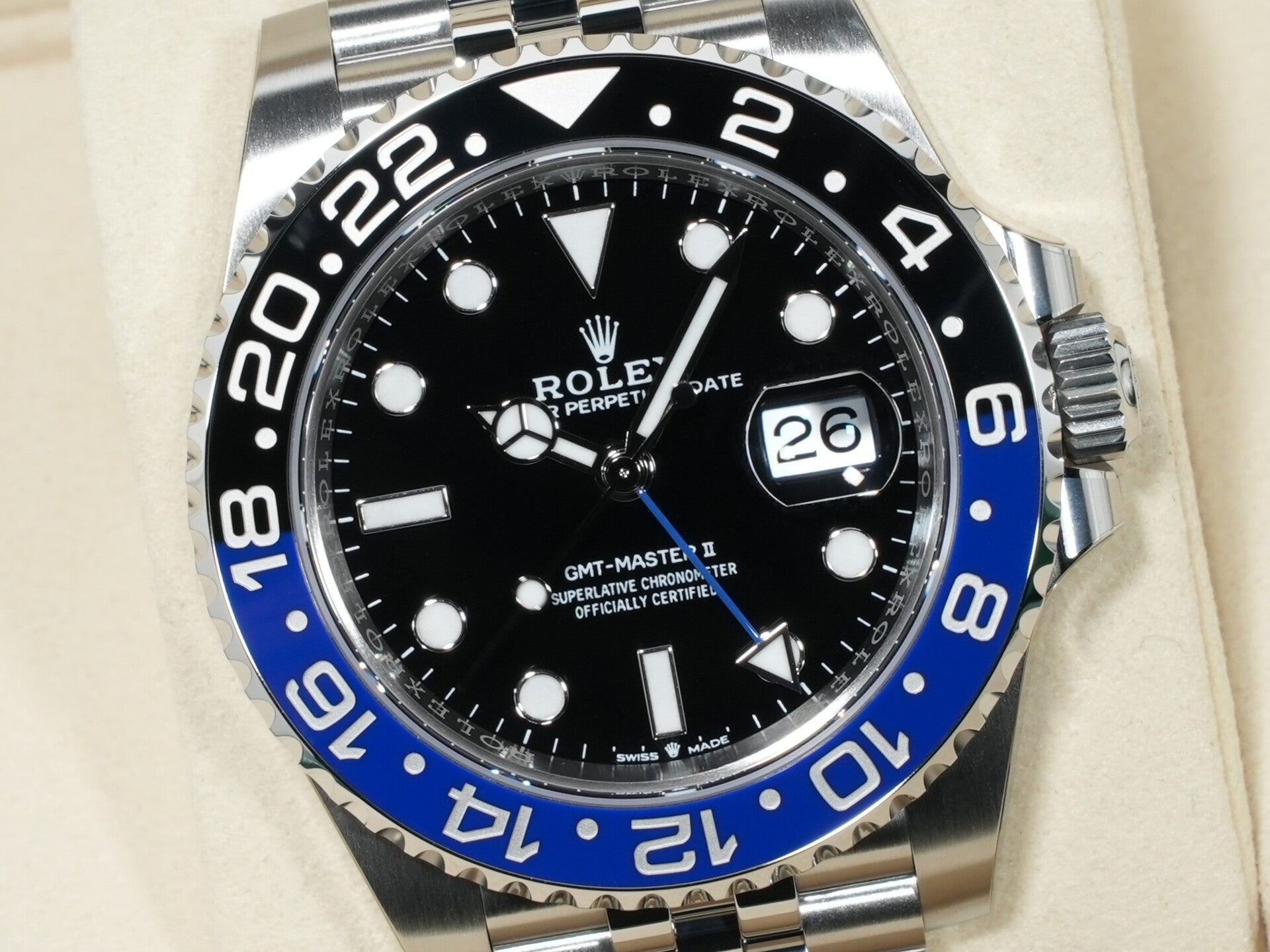 Rolex GMT-Master II Ref. 126710BLNR Stainless Steel Black Dial Jubilee Bracelet Unused hvay9h7p