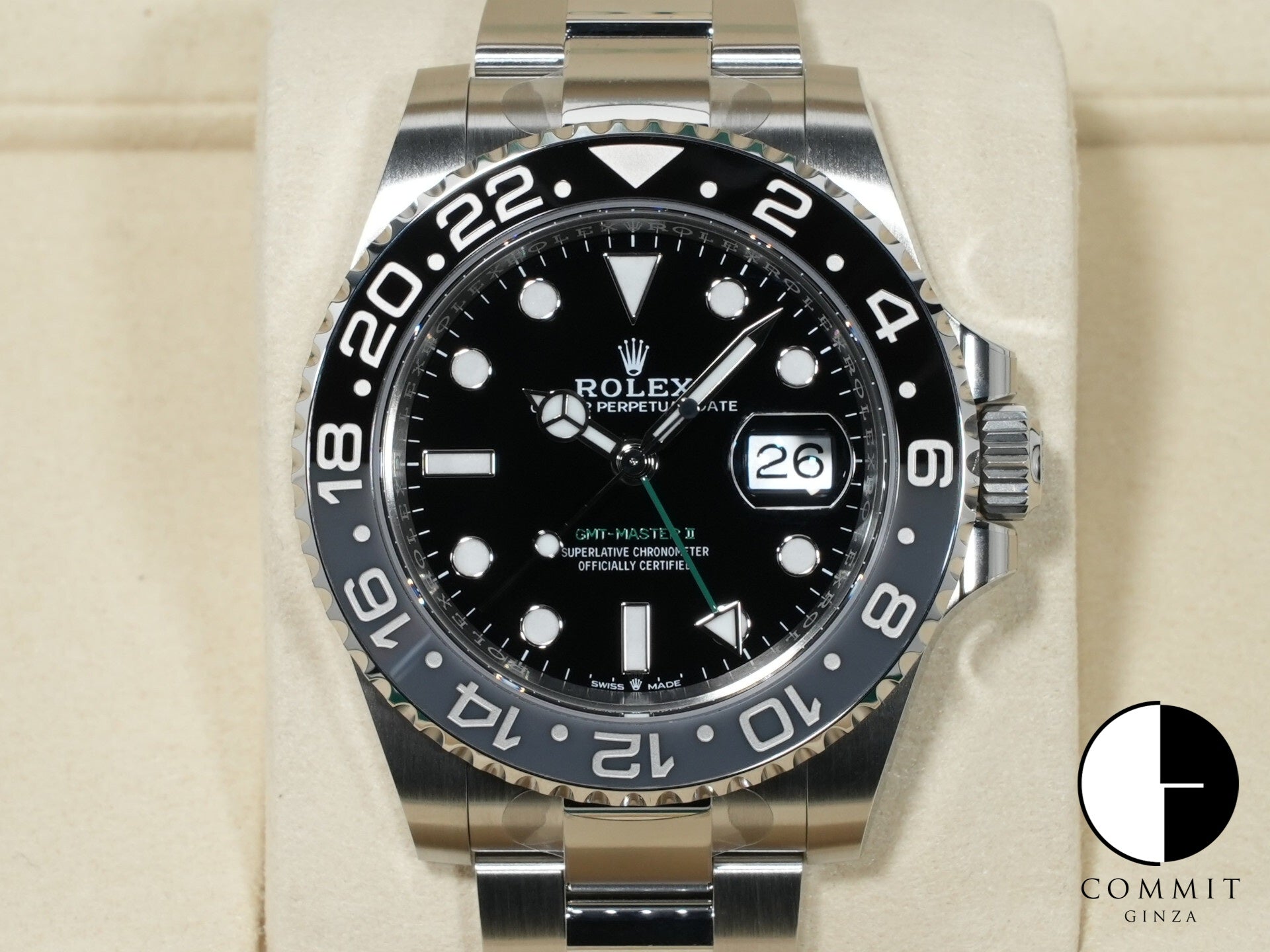 Rolex GMT-Master II Ref. 126710GRNR Stainless Steel Black Dial Oyster Bracelet Unused gc6wkczh