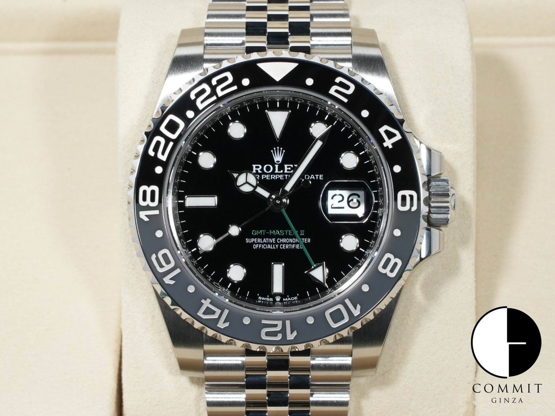 Rolex GMT-Master II Ref. 126710GRNR Stainless Steel Black Dial Jubilee Bracelet Unused drvj9qd4