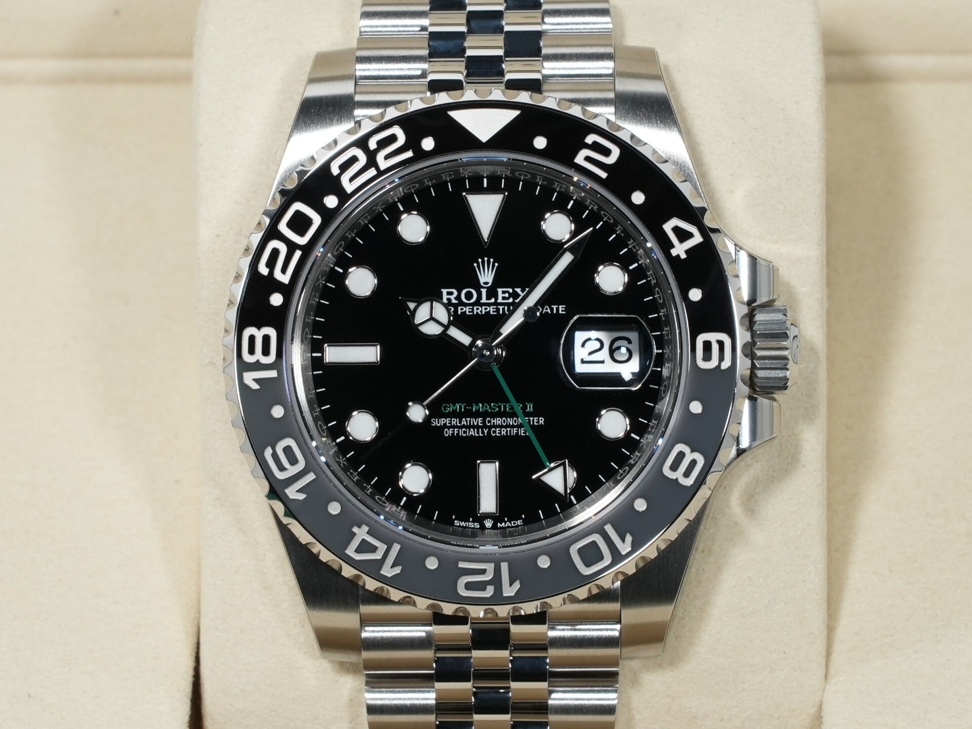 ロレックス GMTマスターII Ref.126710GRNR ステンレススチール ブラック文字盤 ジュビリーブレスレット 未使用 298bwwjo