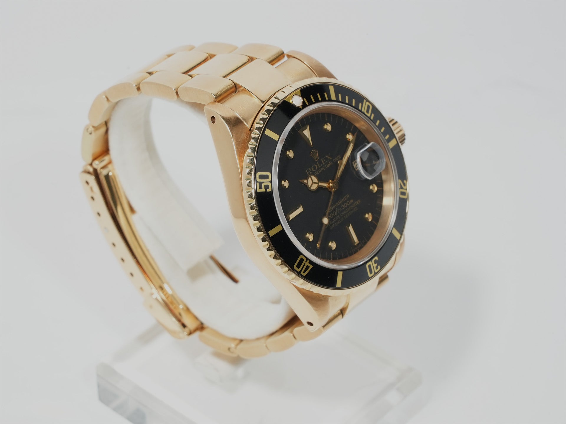 ロレックス サブマリーナー デイト Ref.16808 イエローゴールド ブラック文字盤 中古 hqfe79e7