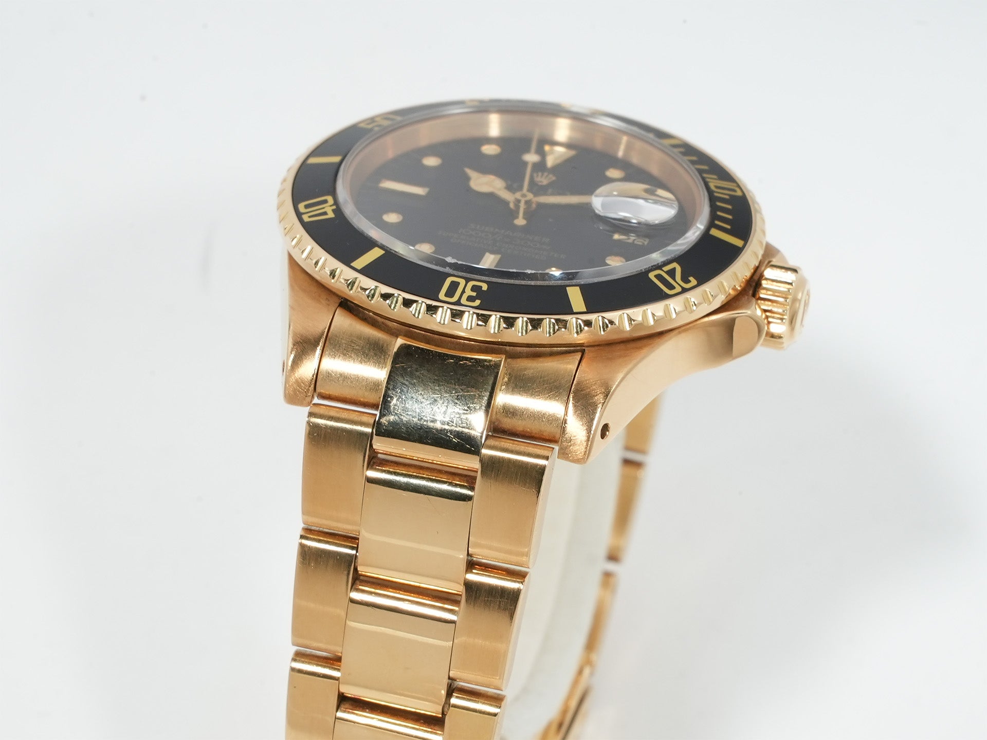 ロレックス サブマリーナー デイト Ref.16808 イエローゴールド ブラック文字盤 中古 hqfe79e7