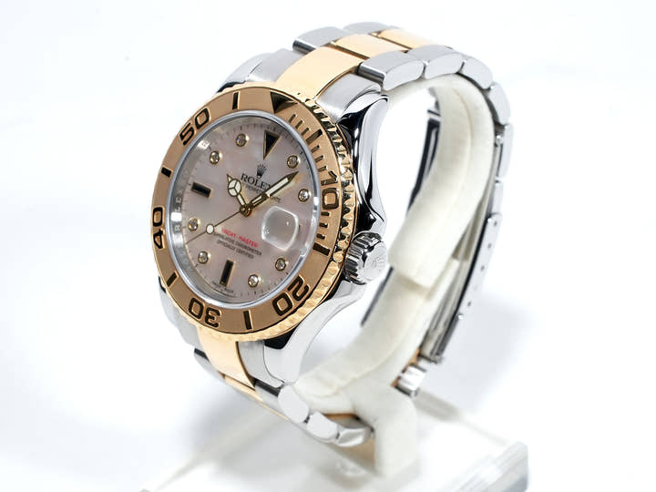 ロレックス ヨットマスター40 Ref.16623NGS ステンレススチール/イエローゴールド ホワイトシェルx3Pサファイア/8Pダイヤ文字盤 中古 awgj3z55