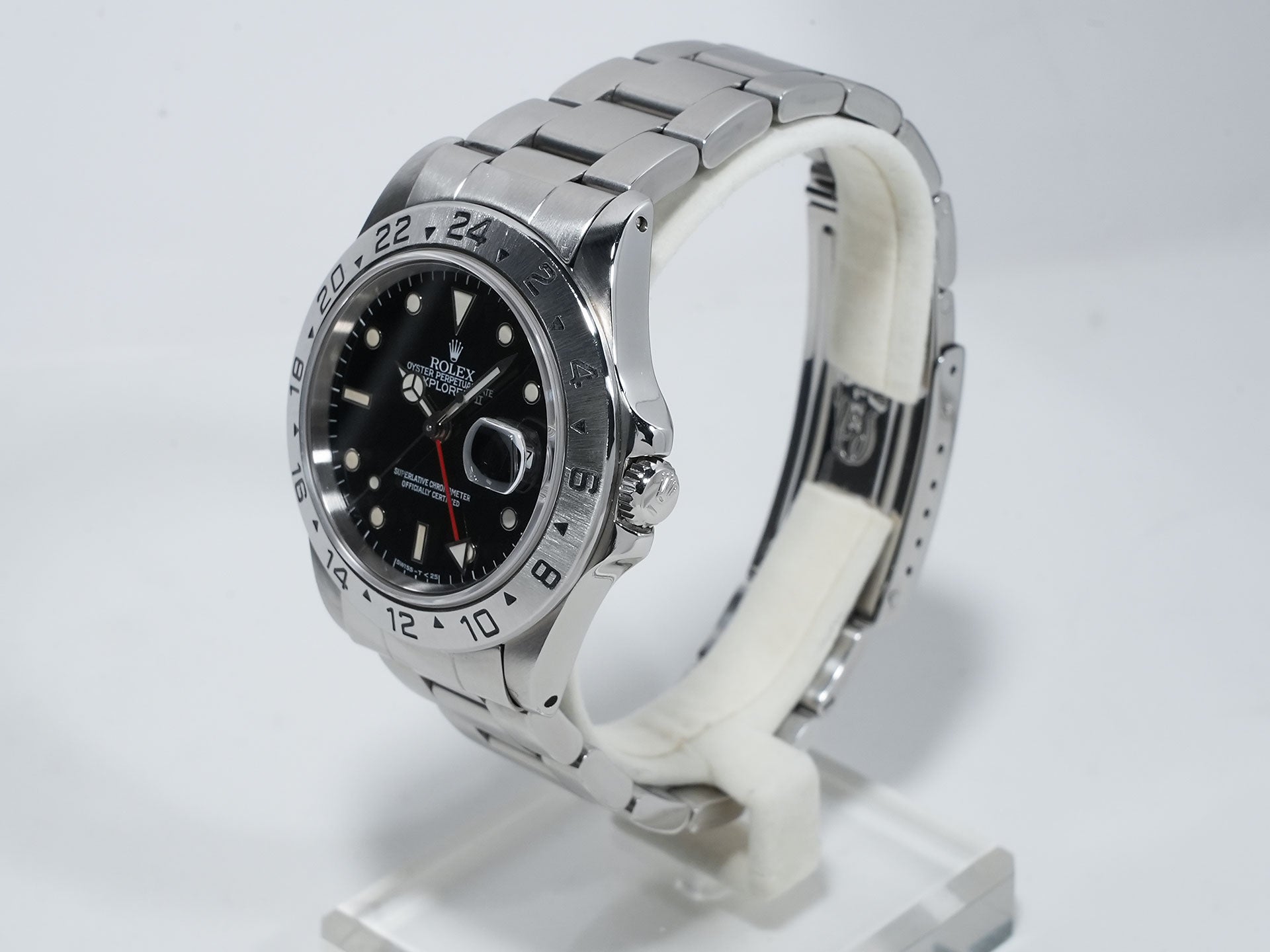 ロレックス エクスプローラーII Ref.16570 ステンレススチール ブラック文字盤 オイスターブレスレット 中古 6cs27qui