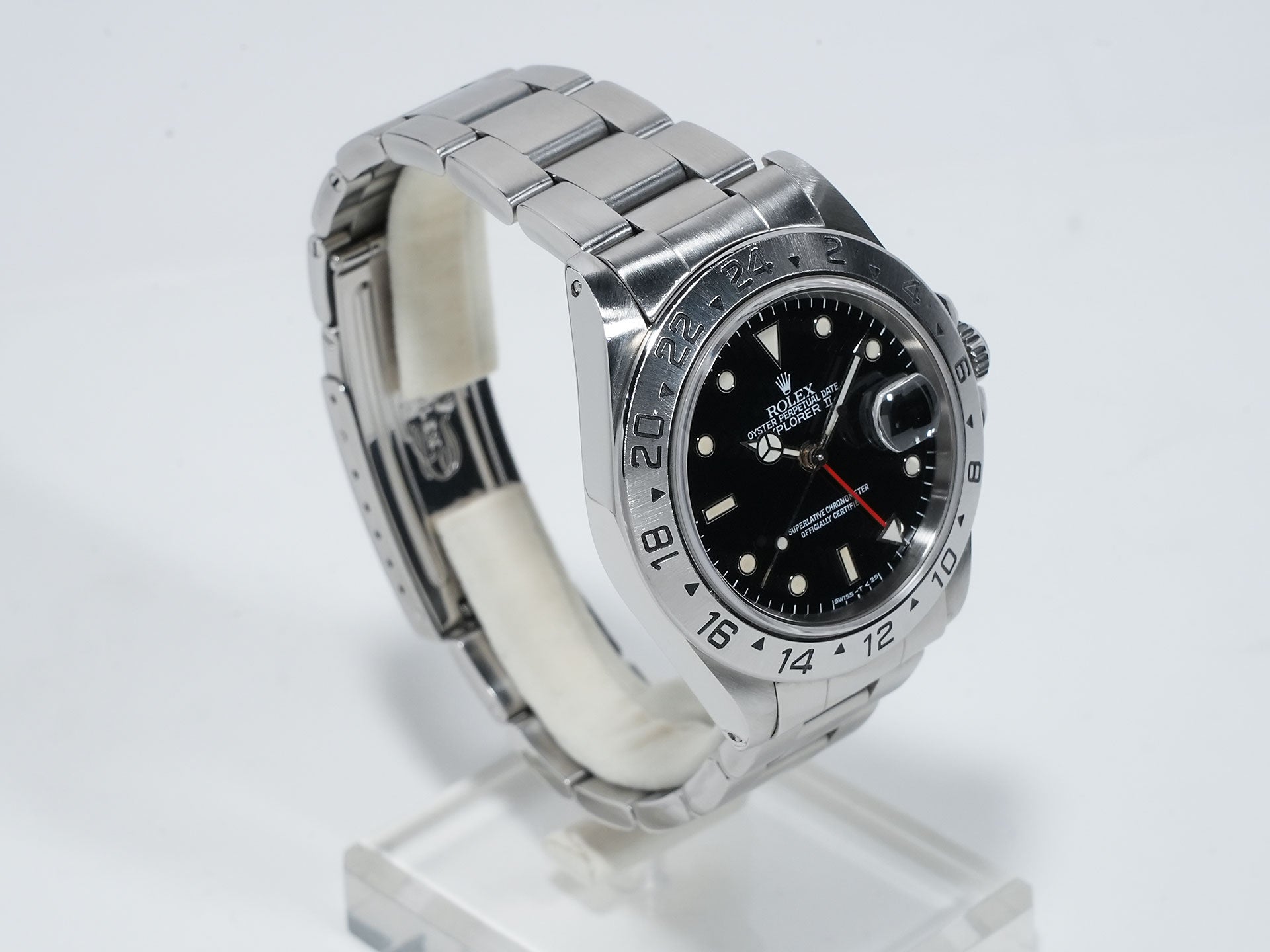 ロレックス エクスプローラーII Ref.16570 ステンレススチール ブラック文字盤 オイスターブレスレット 中古 6cs27qui