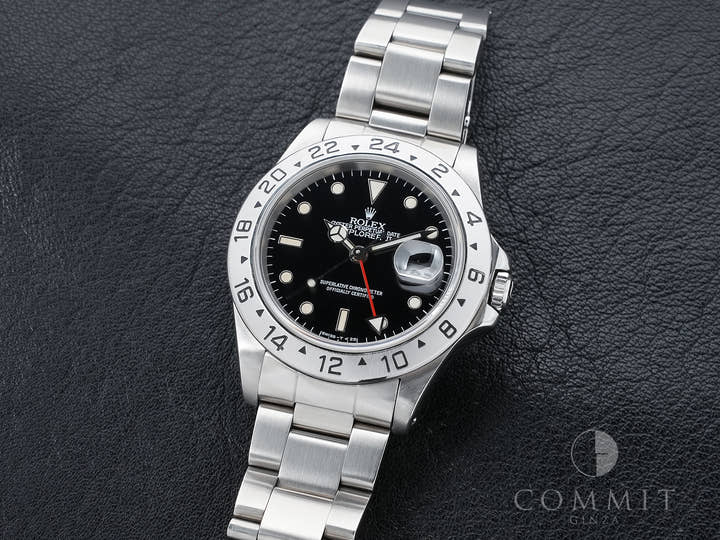 ロレックス エクスプローラーII Ref.16570 ステンレススチール ブラック文字盤 オイスターブレスレット 中古 6cs27qui