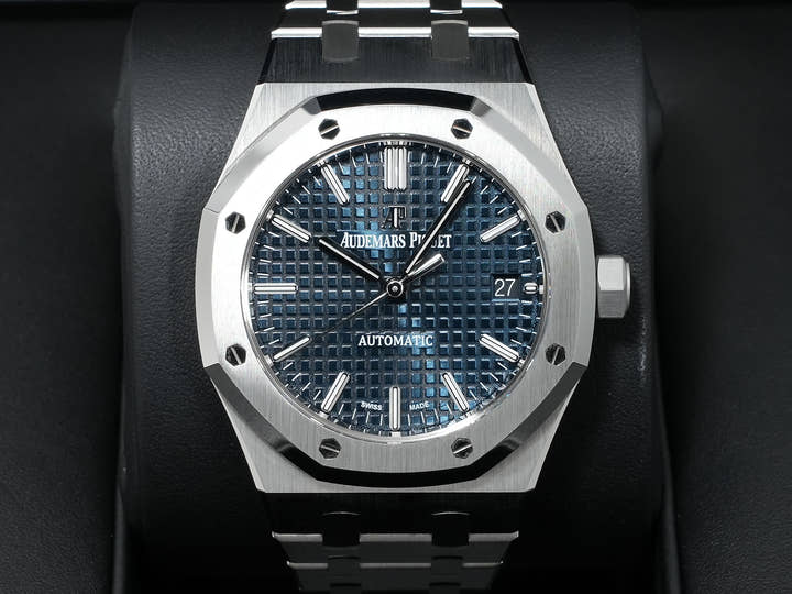 オーデマピゲ ロイヤルオーク Ref.15450ST.OO.1256ST.03 ステンレススチール ブルー文字盤 美中古 32t6bw3c