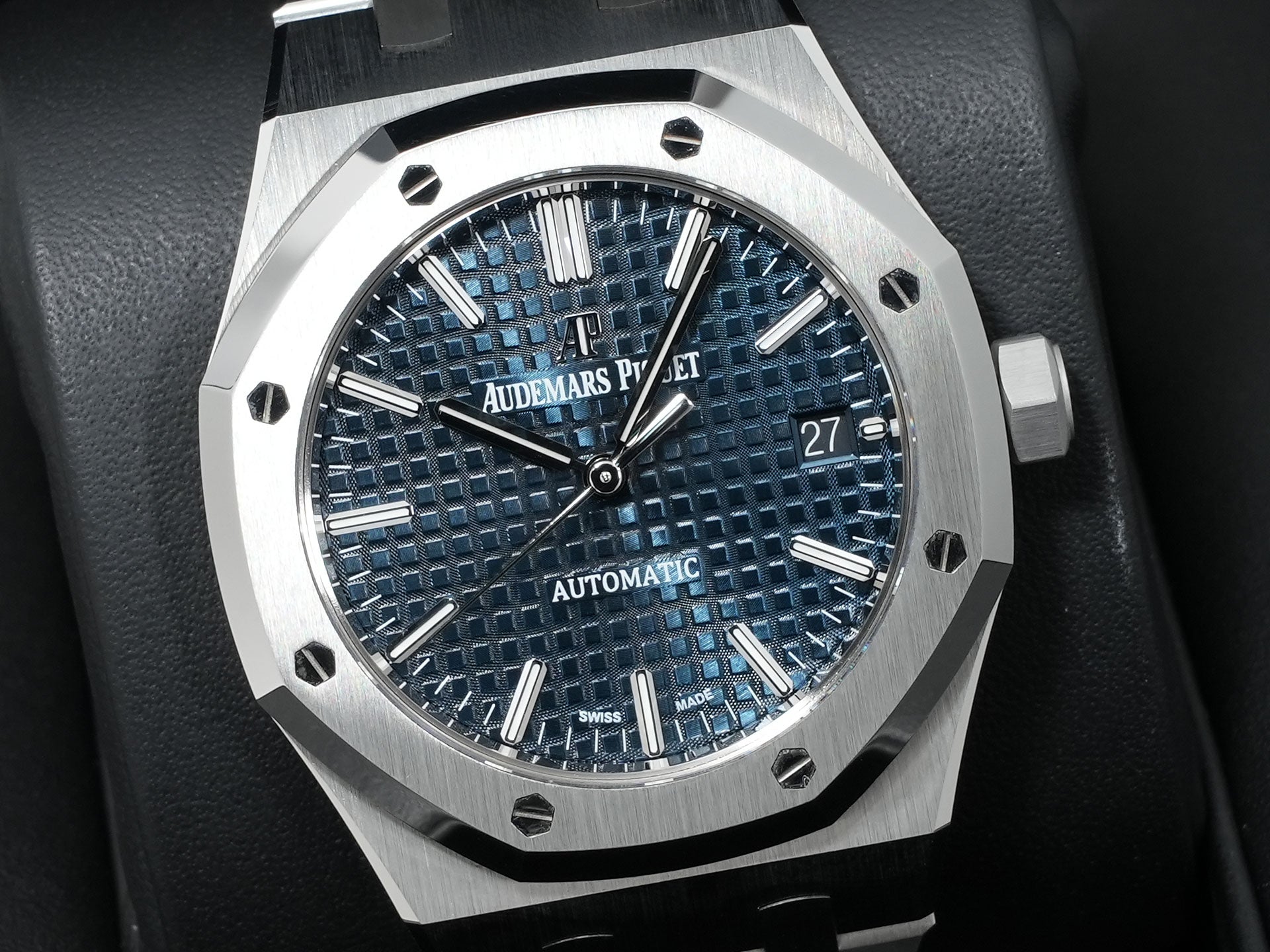 オーデマピゲ ロイヤルオーク Ref.15450ST.OO.1256ST.03 ステンレススチール ブルー文字盤 美中古 32t6bw3c