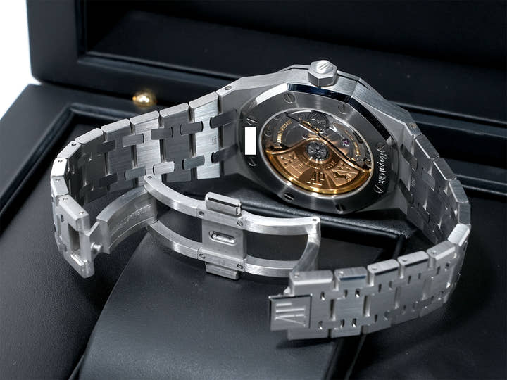 オーデマピゲ ロイヤルオーク Ref.15450ST.OO.1256ST.03 ステンレススチール ブルー文字盤 美中古 32t6bw3c