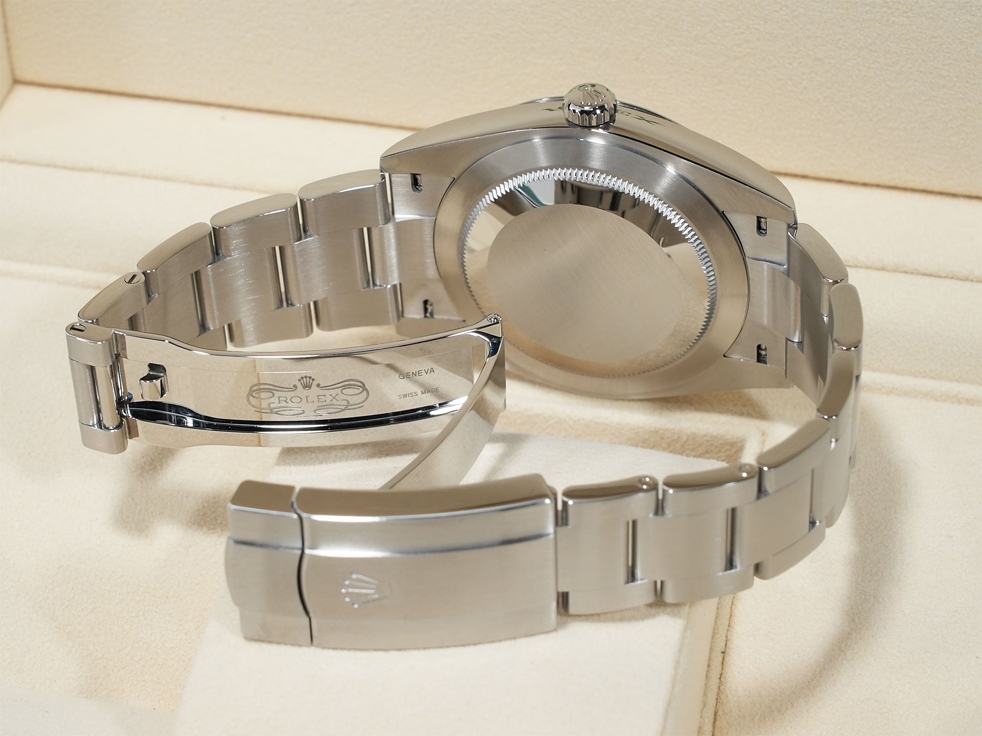 ロレックス オイスターパーペチュアル41 Ref.124300 ステンレススチール シルバー文字盤 極美品 tk6rcwty