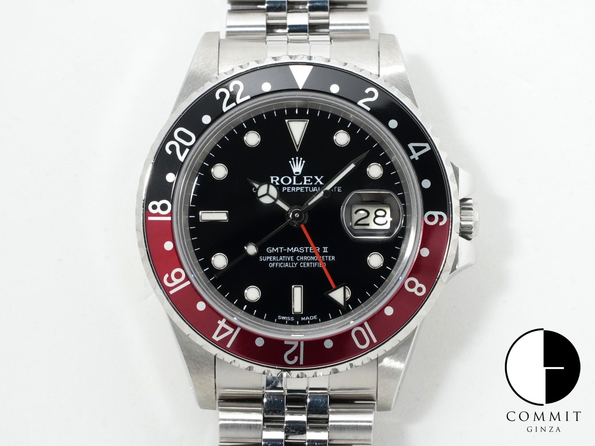 ロレックス GMTマスターII Ref.16760 ステンレススチール ブラック文字盤 ジュビリーブレスレット 美品 4jtirybc