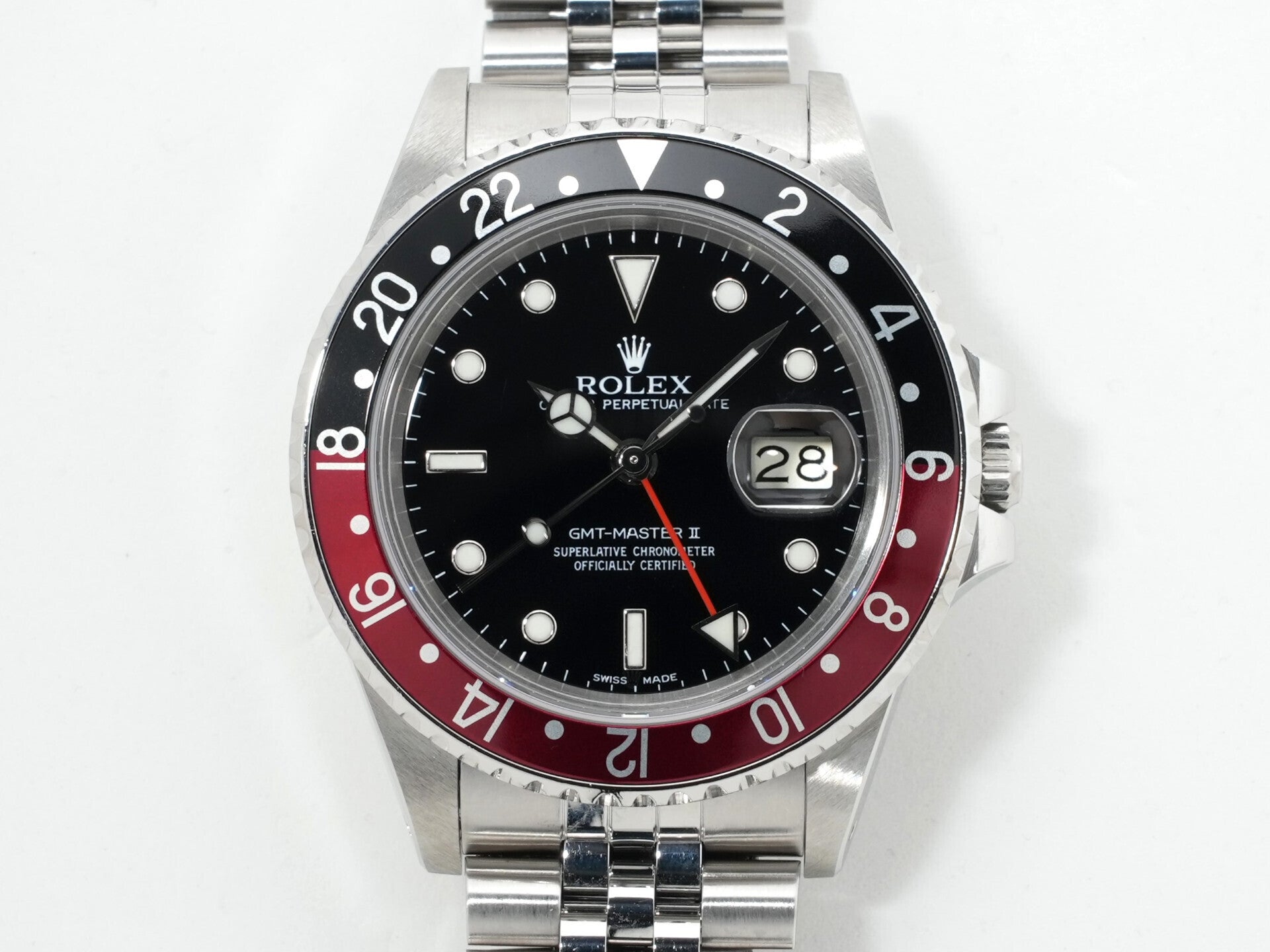 ロレックス GMTマスターII Ref.16760 ステンレススチール ブラック文字盤 ジュビリーブレスレット 美品 4jtirybc