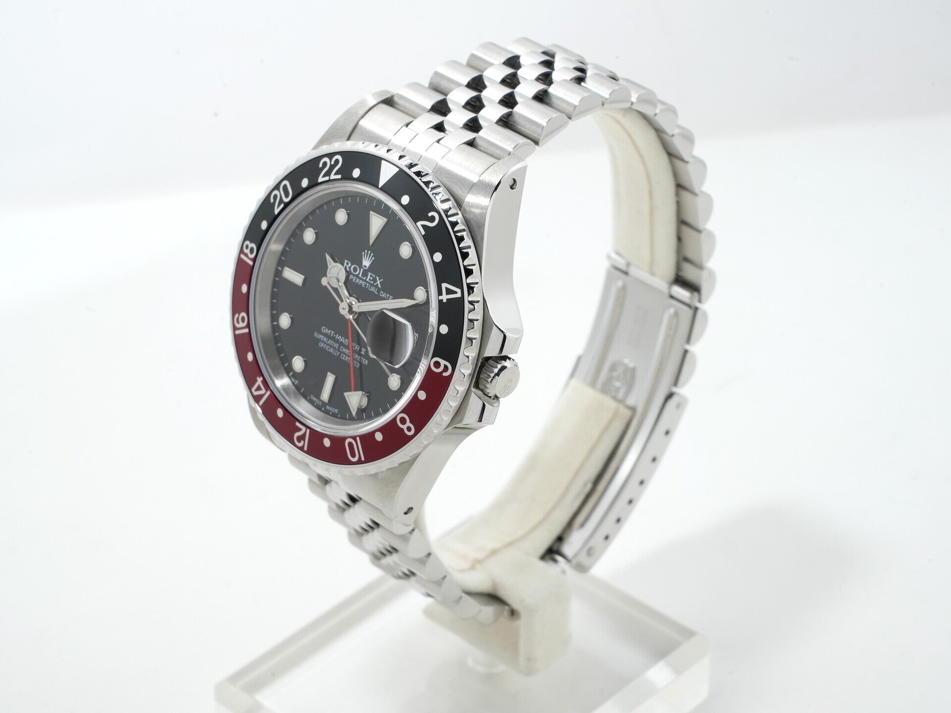 ロレックス GMTマスターII Ref.16760 ステンレススチール ブラック文字盤 ジュビリーブレスレット 美品 4jtirybc