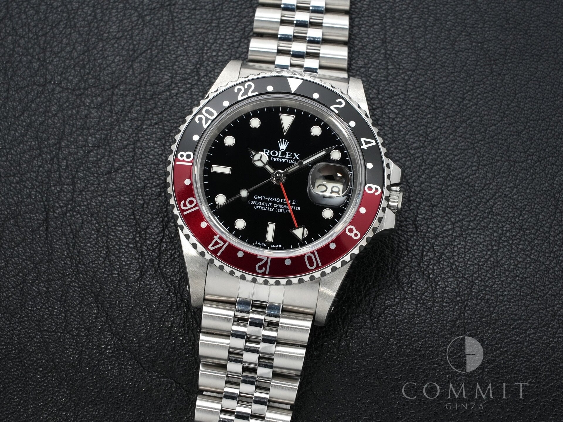 ロレックス GMTマスターII Ref.16760 ステンレススチール ブラック文字盤 ジュビリーブレスレット 美品 4jtirybc