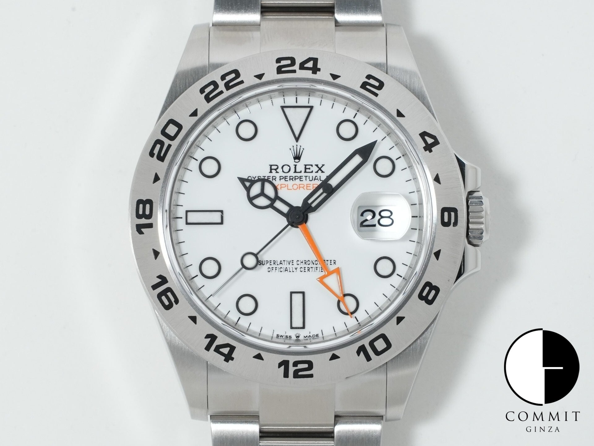 ロレックス エクスプローラーII Ref.226570 ステンレススチール ホワイト文字盤 オイスターブレスレット 美品 t5nnyzuf
