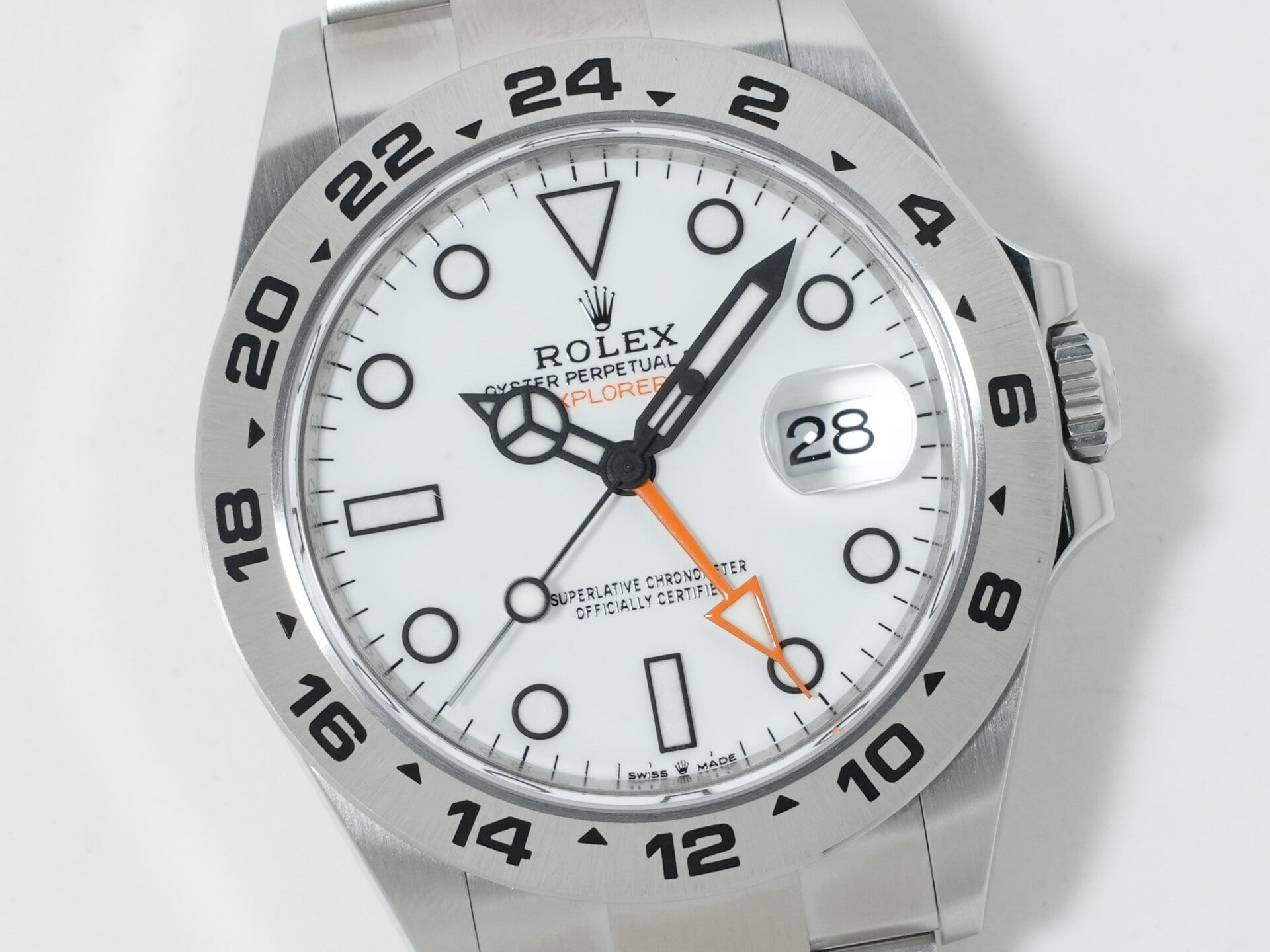 ロレックス エクスプローラーII Ref.226570 ステンレススチール ホワイト文字盤 オイスターブレスレット 美品 t5nnyzuf