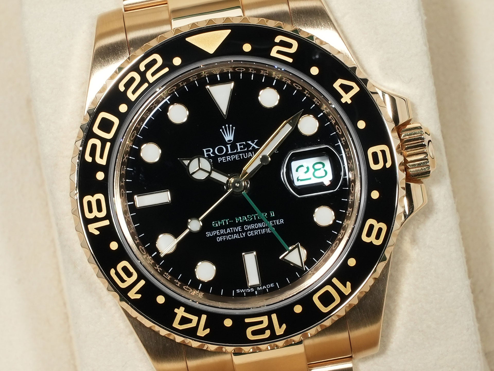 ロレックス GMTマスターII Ref.116718LN イエローゴールド ブラック文字盤 オイスターブレスレット 美品 pcp3duq6