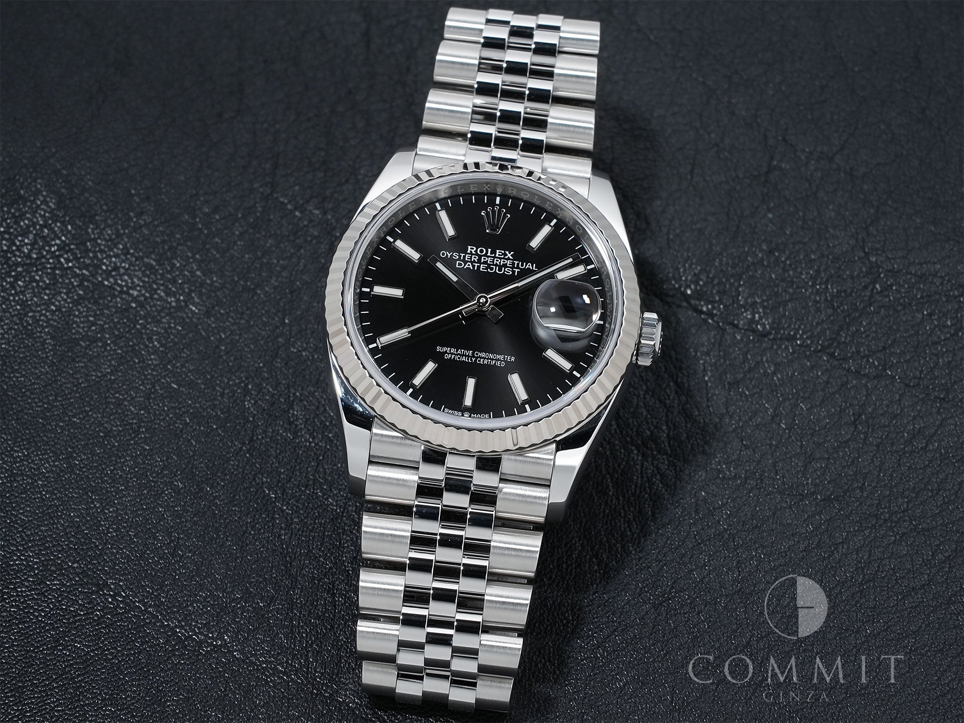 ロレックス デイトジャスト36 Ref.126234 ステンレススチール/ホワイトゴールド ブラック文字盤 ジュビリーブレスレット 美品 2ajhyjox