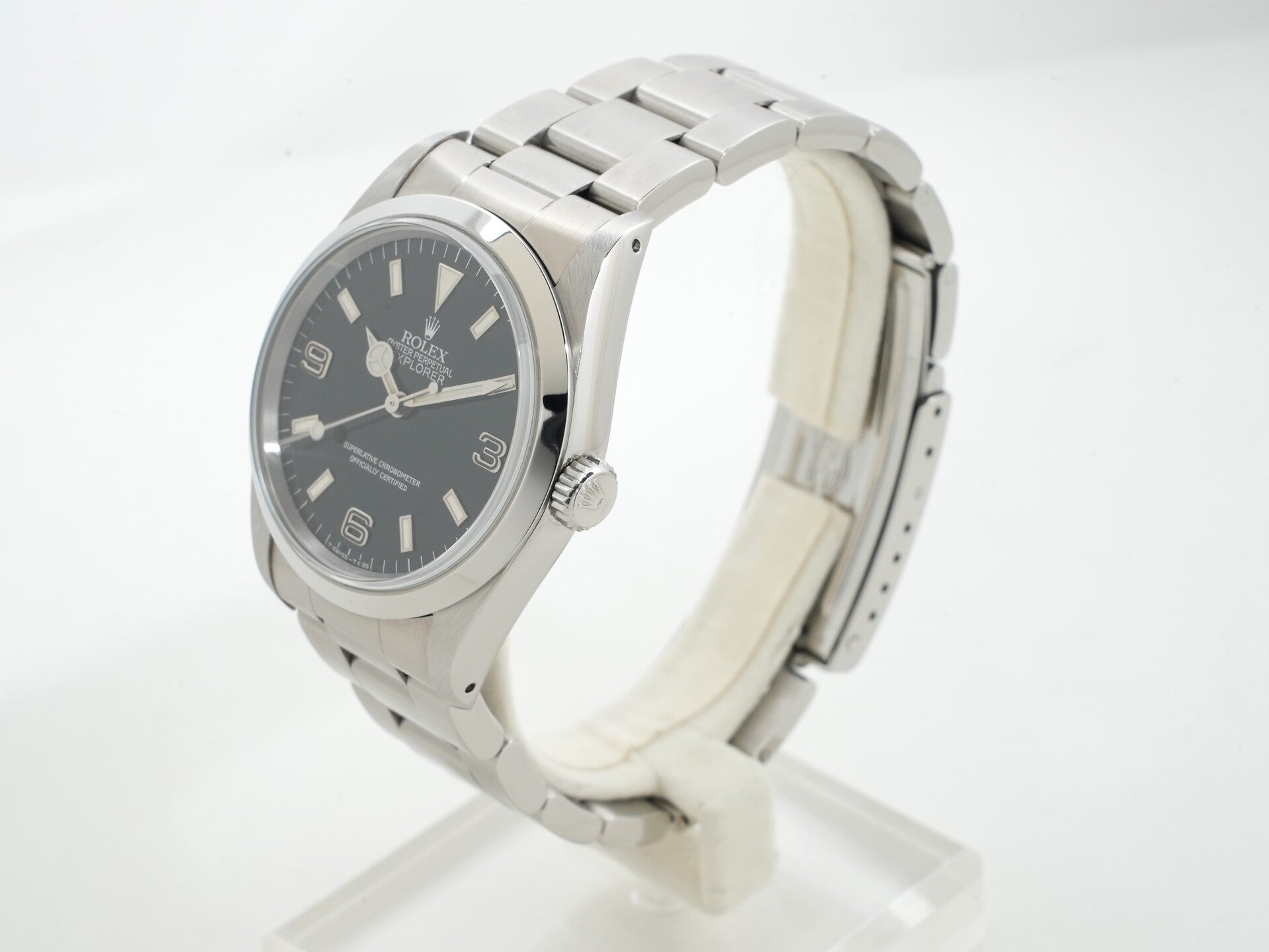 ロレックス エクスプローラーI Ref.14270 ステンレススチール ブラック文字盤 オイスターブレスレット 美品 5g7ghxf7