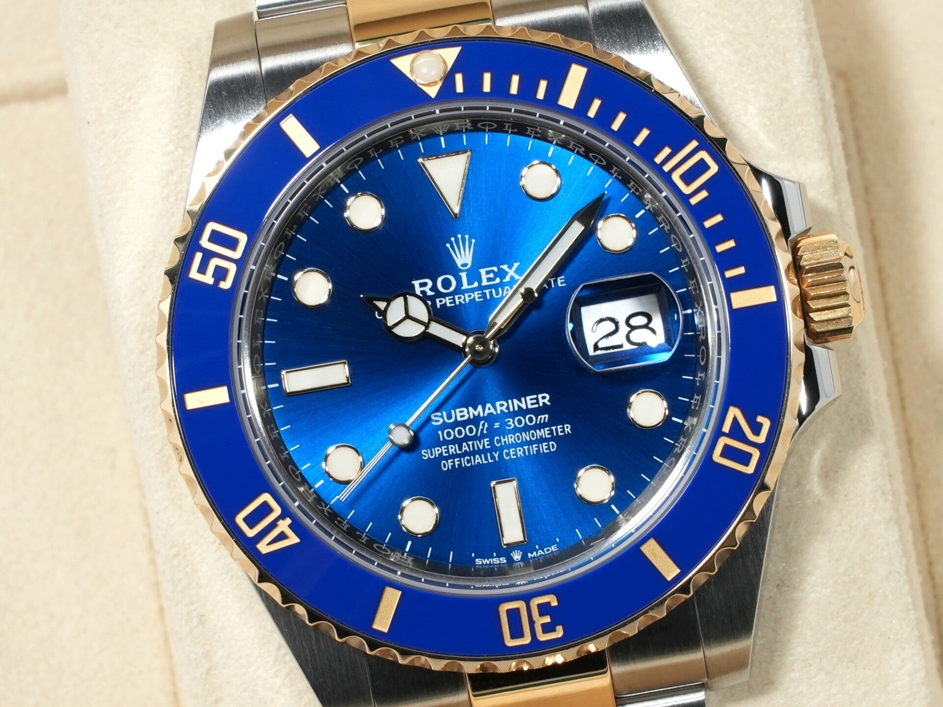 ロレックス サブマリーナー デイト Ref.126613LB ステンレススチール/イエローゴールド ブルー文字盤 美中古 jof5c2t3