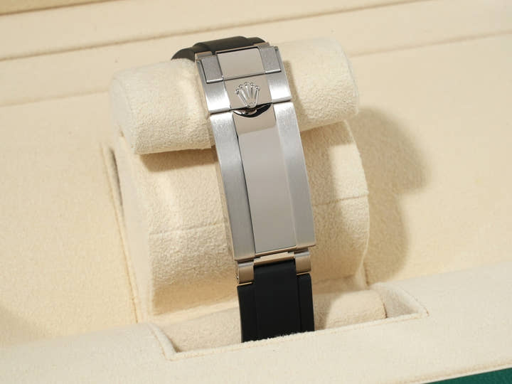 ロレックス デイトナ Ref.126519LN ホワイトゴールド ブライトブラックxスチールx8Pダイヤ文字盤 美中古 putkxwey