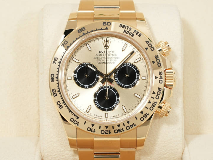 ロレックス デイトナ Ref.126508 イエローゴールド ゴールデンxブライトブラック文字盤 中古 a4sf4c4s