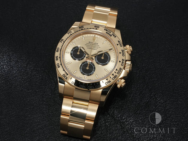 ロレックス デイトナ Ref.126508 イエローゴールド ゴールデンxブライトブラック文字盤 中古 a4sf4c4s