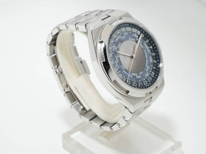 Vacheron Constantin Overseas World Time Ref. 7700V/110A-B172 Stainless Steel Blue Dial Pre-owned ehns22ay