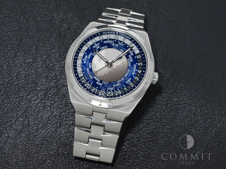 Vacheron Constantin Overseas World Time Ref. 7700V/110A-B172 Stainless Steel Blue Dial Pre-owned ehns22ay