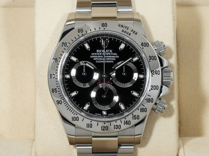 ロレックス デイトナ Ref.116520 ステンレススチール ブラック文字盤 中古 92dv9eqq